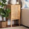 Baxton Studio Vivan Modern Bohemian Natural Brown Rattan 1Door Nightstand 211-12755-ZORO - alternate 1
